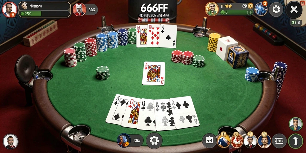 Tampilan gameplay Gaple yang seru dan interaktif.