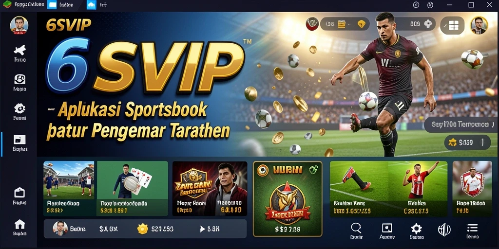 Tampilan menarik dari aplikasi 6SVIP dengan berbagai pilihan taruhan.