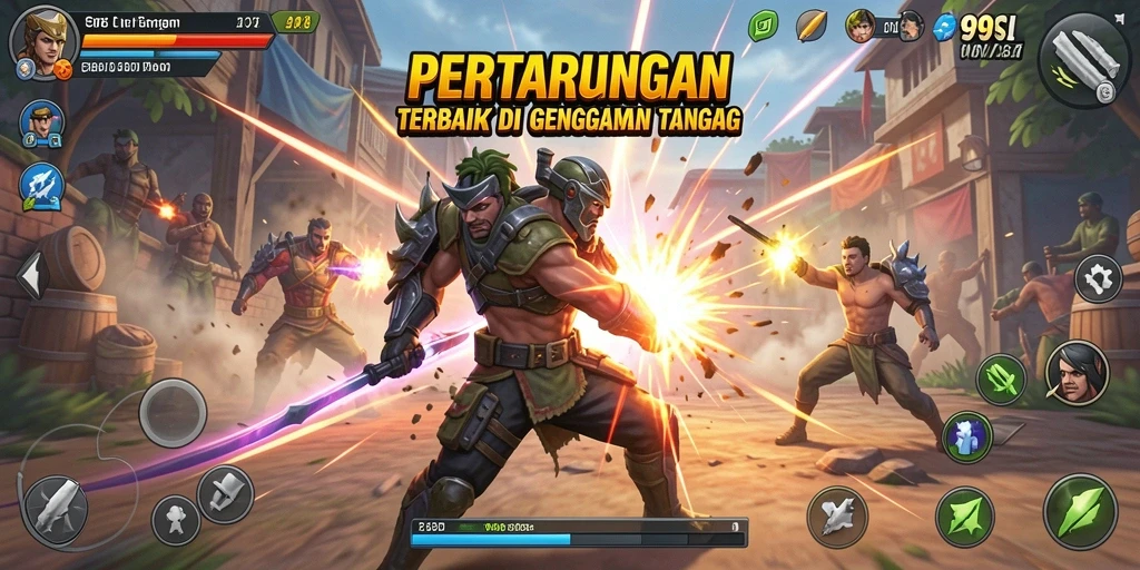 Tampilan gameplay pertarungan yang seru di 99SL.