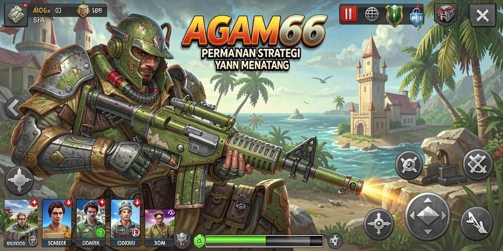 Screenshot AGAM66 menampilkan aksi strategi yang intens dan mendebarkan.