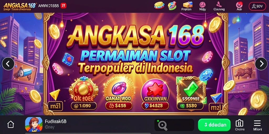 Screenshot ANGKASA168 menampilkan gameplay Slot yang mengasyikkan dan interaktif.