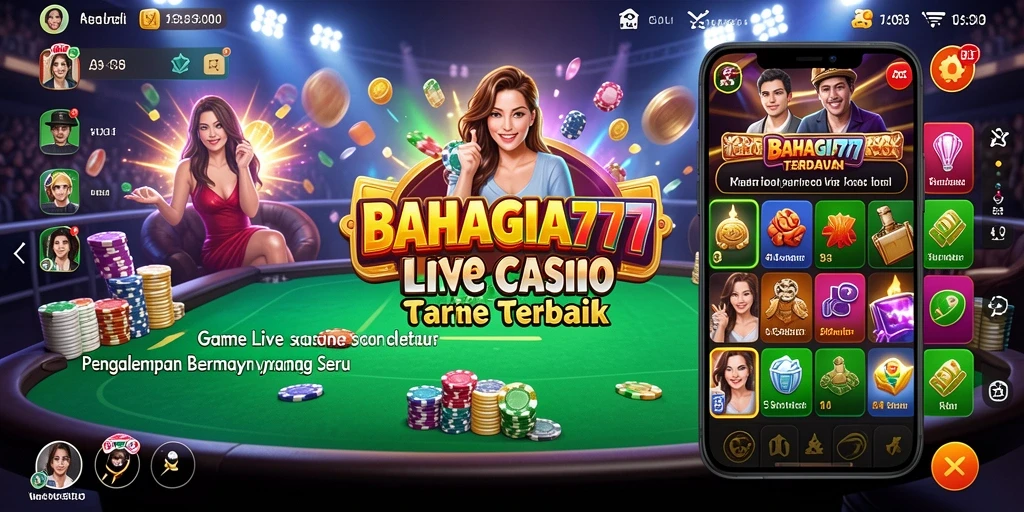 Tampilan gameplay menegangkan di BAHAGIA777 dengan dealer langsung.