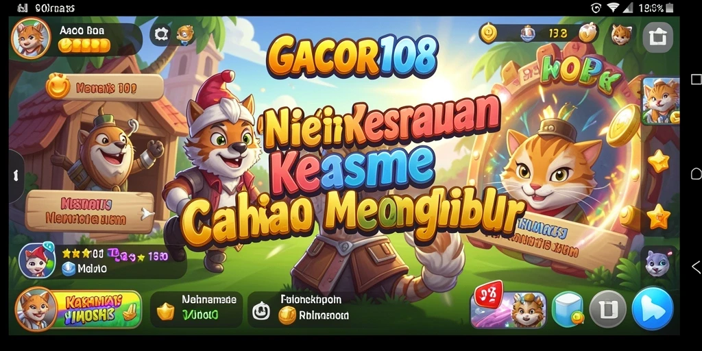 Tampilan gameplay seru dari GACOR108 yang penuh warna.