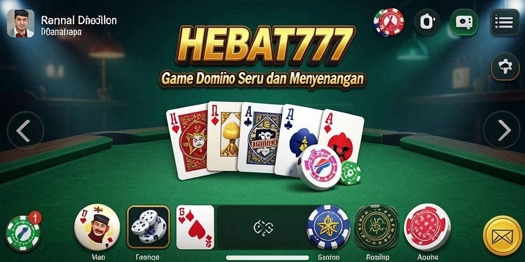 Tangkapan layar HEBAT777 menampilkan gameplay domino yang mengasyikkan.