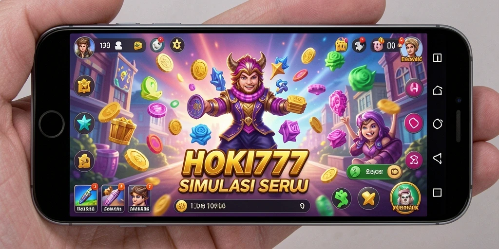 Tampilan gameplay seru HOKI777 dalam simulasi manajemen bisnis.