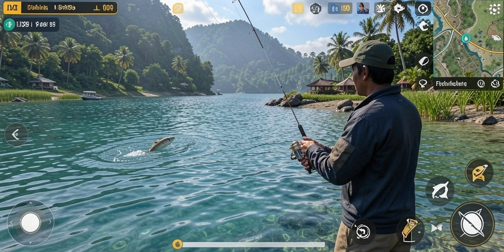 Screenshot gameplay IDR89 menampilkan aksi memancing yang seru dan menarik.