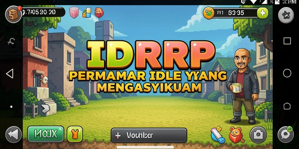 Screenshot gameplay IDRRP yang menampilkan suasana permainan Idle yang menarik.