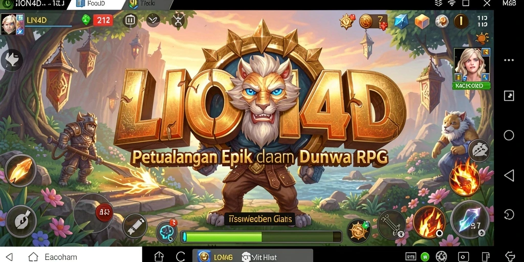 Screenshot utama LION4D menampilkan aksi seru dalam gameplay RPG yang dinamis.