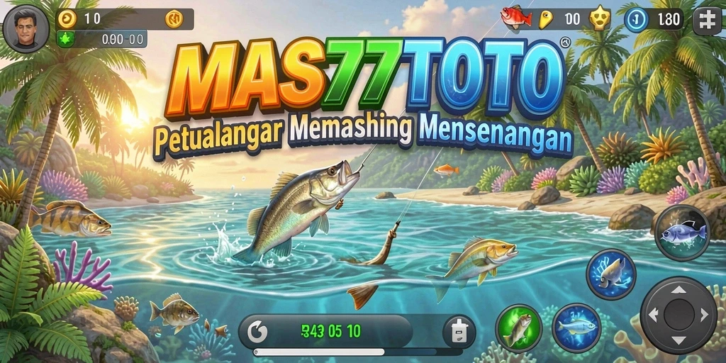 Screenshot gameplay MAS77TOTO menampilkan aksi memancing yang seru dan mengasyikkan.