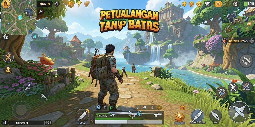 Tangkapan layar menampilkan aksi seru dalam dunia terbuka N06.