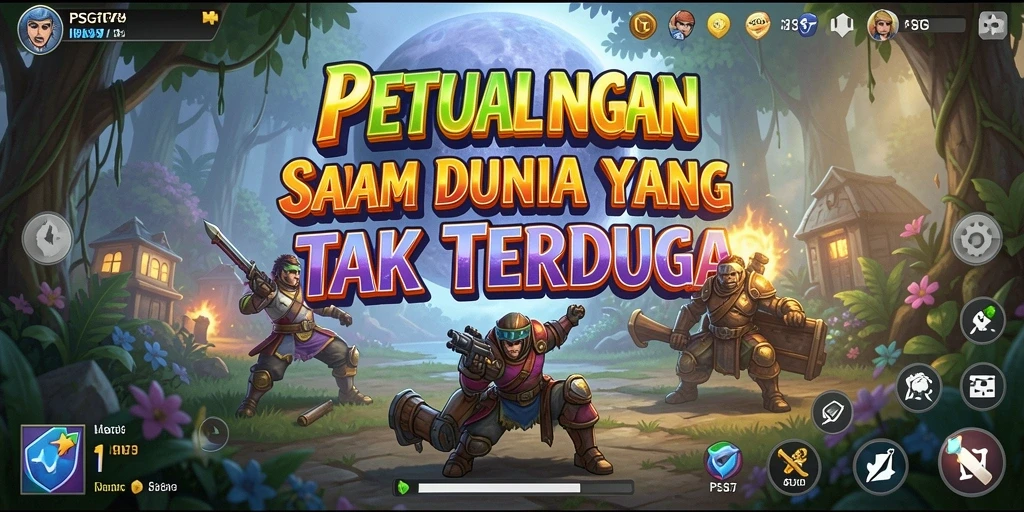 Tampilan gameplay seru di dunia petualangan PSG77.