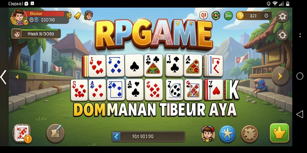 Screenshot RPGAME menampilkan aksi permainan Domino yang seru dan interaktif.