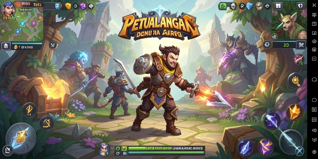 Screenshot gameplay menunjukkan pertempuran seru dalam dunia ARPG RR89.