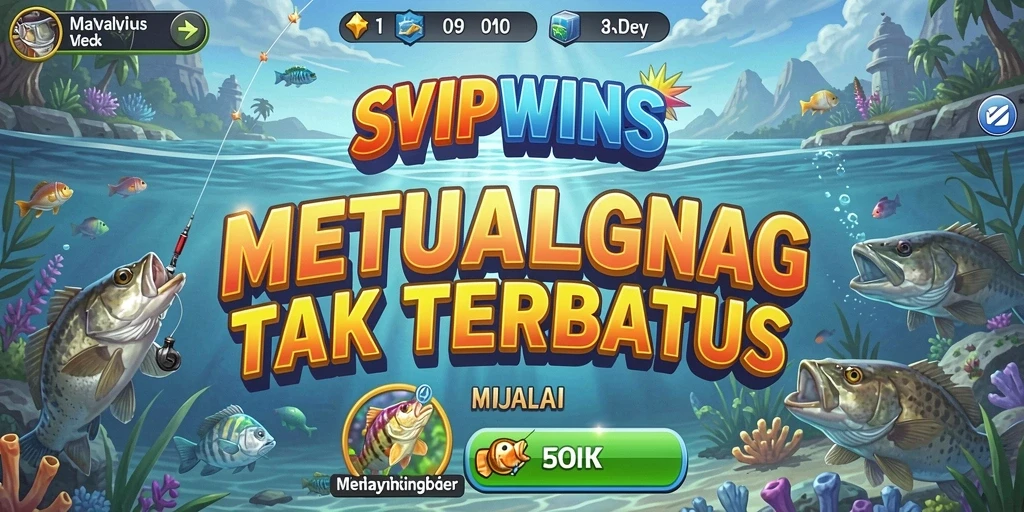 Screenshot menunjukkan aksi memancing yang mendebarkan di SVIPWINS.
